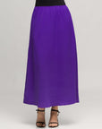 24seven Comfort Apparel Womens Elastic Waist A Line Maxi Skirt