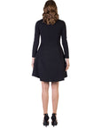 Womens Long Sleeve Knee Length Skater Dress