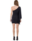 One Shoulder Drape Bodycon Dress