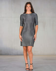 Elbow Length Sleeve Shimmer Bodycon Mini Party Dress