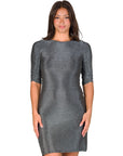 Elbow Length Sleeve Shimmer Bodycon Mini Party Dress