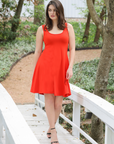 Sleeveless A Line Fit and Flare Skater Dress