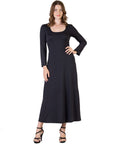 Womens Long Sleeve Maxi Dress