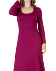 Womens Long Sleeve Maxi Dress