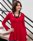 Long Sleeve Tunic Top For Women