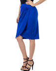 Elastic Waist Knee Length Tulip Pencil Skirt