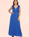 Sleeveless Empire Waist Plus Size Maxi Dress