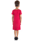 24seven Comfort Apparel Short Sleeve Girls T Shirt Dress