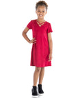 24seven Comfort Apparel Short Sleeve Girls T Shirt Dress