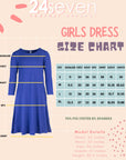 24seven Comfort Apparel Girls Long Sleeve Loose Fit Knee Length Tunic Pocket Dress