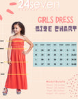 Girls Solid Color Strapless Tube Maxi Dress