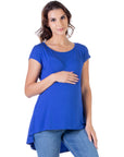 Scoop Neck High Low Maternity T Shirt