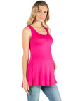 Scoop Neck Sleeveless Maternity Tank Top