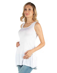 Scoop Neck Sleeveless Maternity Tank Top