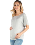 Loose Fit Dolman Maternity Top with Wide Sleeves