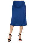 A Line Elastic Waist Knee Length Maternity Skirt