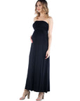 Sleeveless Empire Waist Maternity Maxi Dress