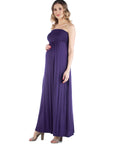 Sleeveless Empire Waist Maternity Maxi Dress