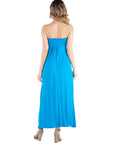 Sleeveless Empire Waist Maternity Maxi Dress