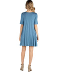 Soft Flare T Shirt Maternity Dress with Pocket Detail