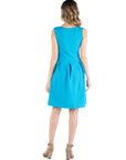Sleeveless Pleated Maternity Dress with Pockets