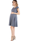 Maternity Dress with Keyhole Neck