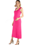 Scoop Neck Maternity Maxi Dress with Racerback Detail