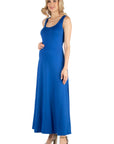 Slim fit A Line Sleeveless Maternity Maxi Dress