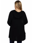 Open Front Lightweight Hooded Maternity Cardigan