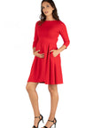 Perfect Fit and Flare Maternity Pocket Dress