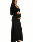 Long Sleeve Maternity Maxi Dress