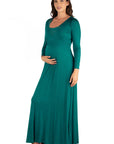 Long Sleeve Maternity Maxi Dress