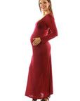 Long Sleeve Maternity Maxi Dress