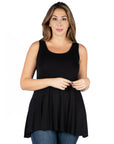 Plus Size Sleeveless Tunic Tank Top