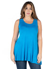 Plus Size Sleeveless Tunic Tank Top