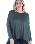 Oversized Long Sleeve Plus Size Dolman Top