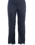 Black Bell Bottom Foldover Waist Plus Size Sweatpants