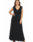 Sleeveless Empire Waist Plus Size Maxi Dress