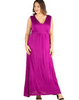 Sleeveless Empire Waist Plus Size Maxi Dress