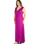 Sleeveless Empire Waist Plus Size Maxi Dress