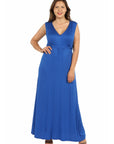 Sleeveless Empire Waist Plus Size Maxi Dress