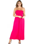 Plus Size Strapless Maxi Dress