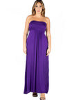 Plus Size Strapless Maxi Dress
