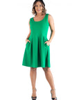Sleeveless Plus Size Dress with Pockets