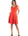 Sleeveless Plus Size Dress with Pockets
