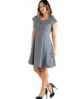 Keyhole Neck Plus Size Dress