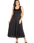 Simple A Line Plus Size Tank Maxi Dress
