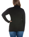 Classic Womens Plus Size Long Sleeve Turtleneck