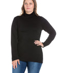 Classic Womens Plus Size Long Sleeve Turtleneck