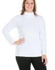 Classic Womens Plus Size Long Sleeve Turtleneck